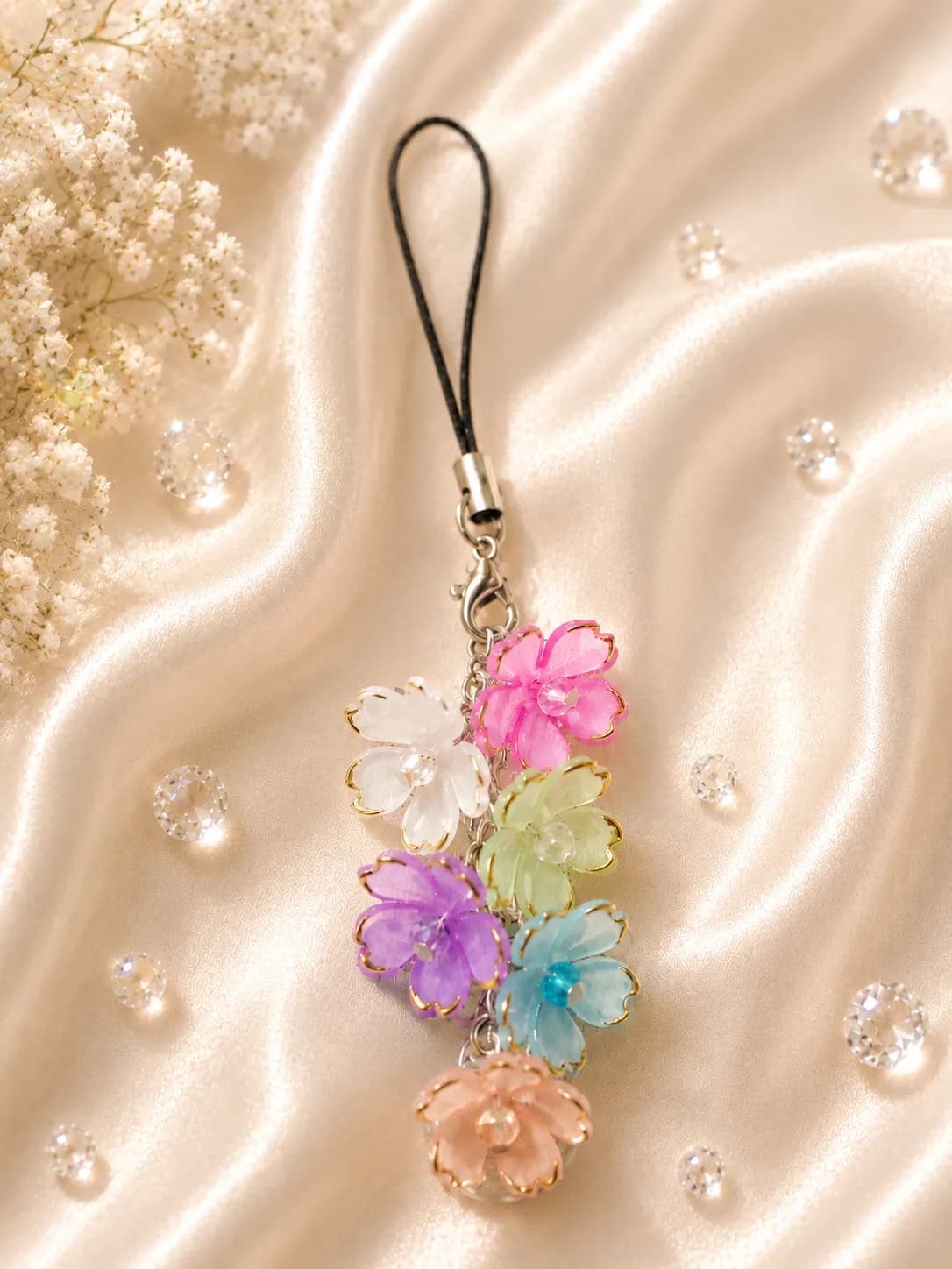Multi Flower Phone Charm